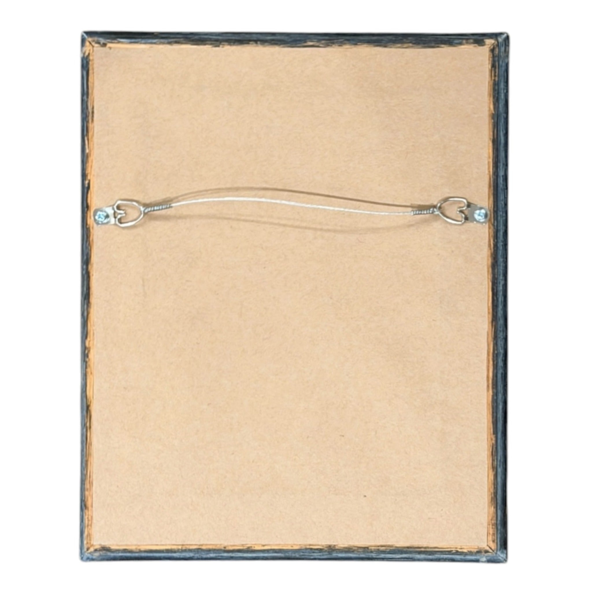 Minimalist Seated Figure in Wide Vintage Cerused Frame