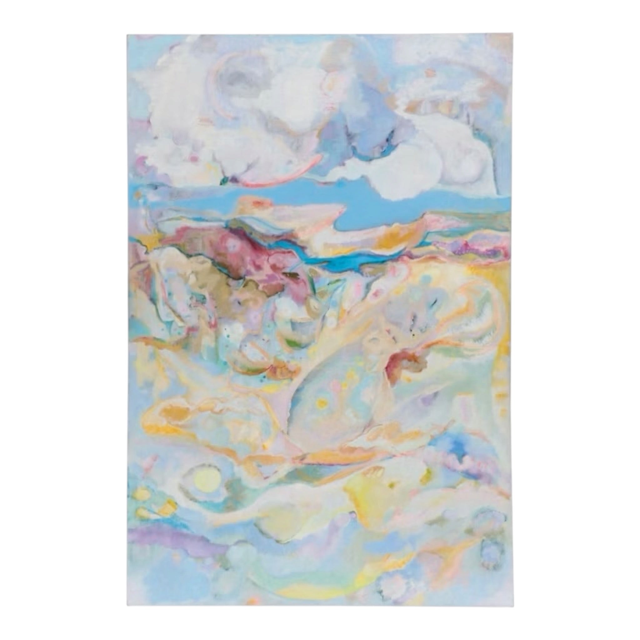 Monumental Soft Landscape with Open Sky and Clouds