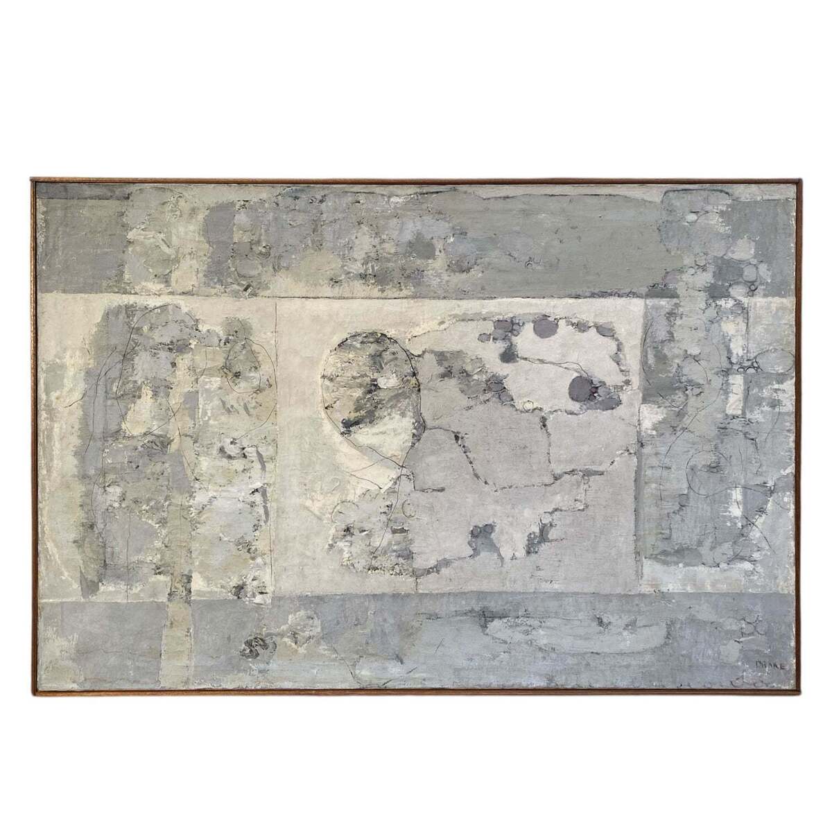 Large Textural Oil Painting with Heavy Impasto and Gestural Mark-Making