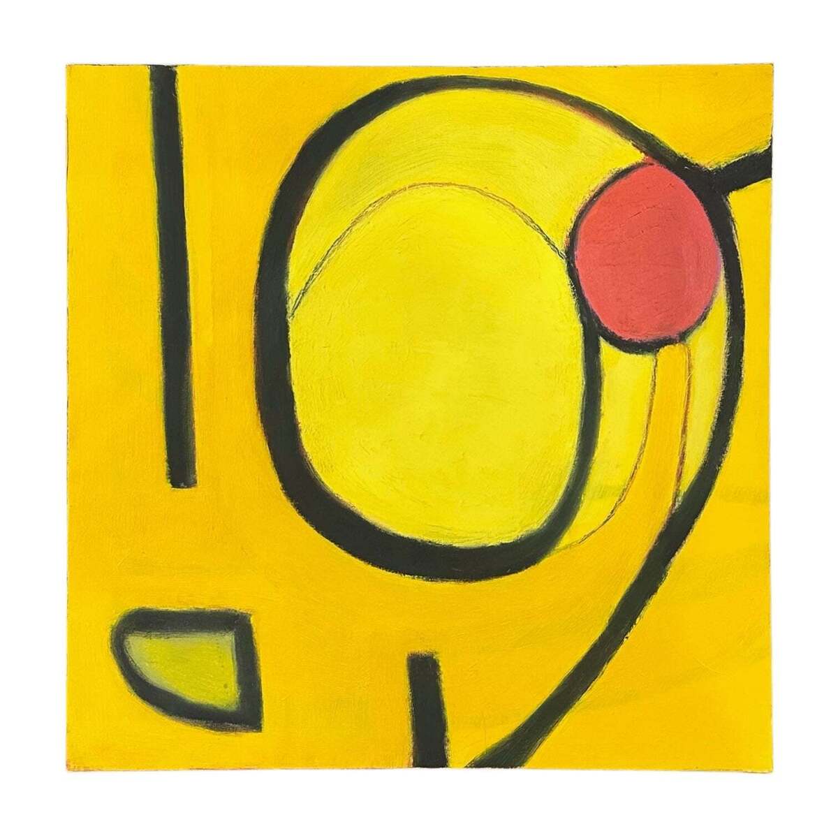 Bold Minimalist Abstract in Yellow and Red