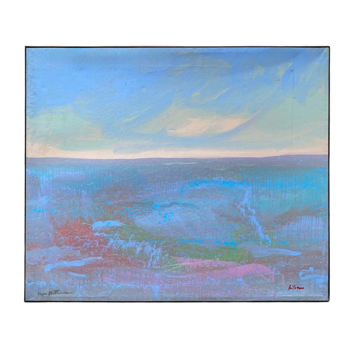 Seascape Oil Painting of Cape Hatteras in Original Lathe Frame