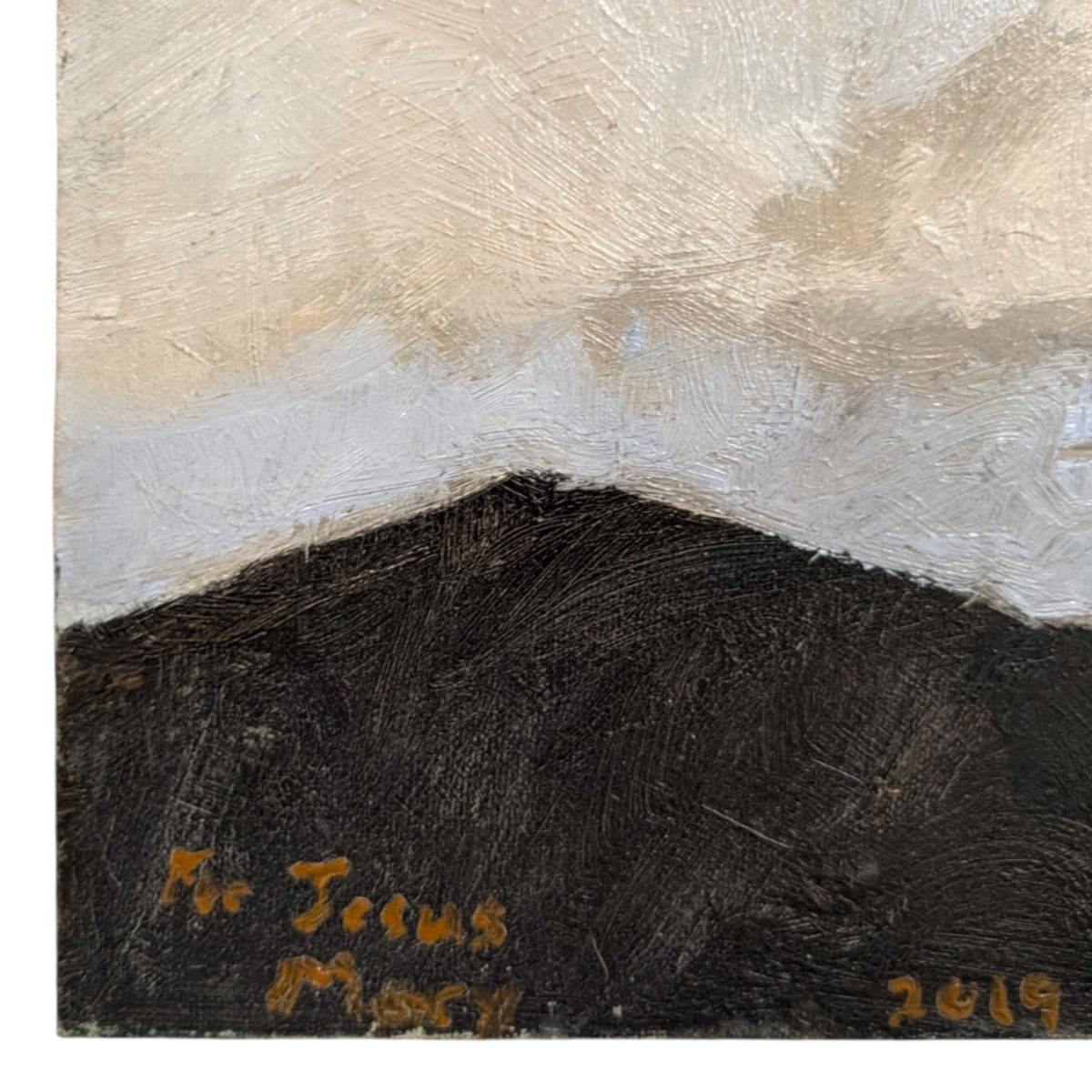 Outsider Art Landscape with Soaring Bird
