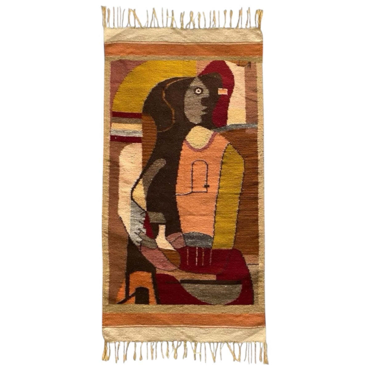 Woven Tapestry in the Manner of Picasso