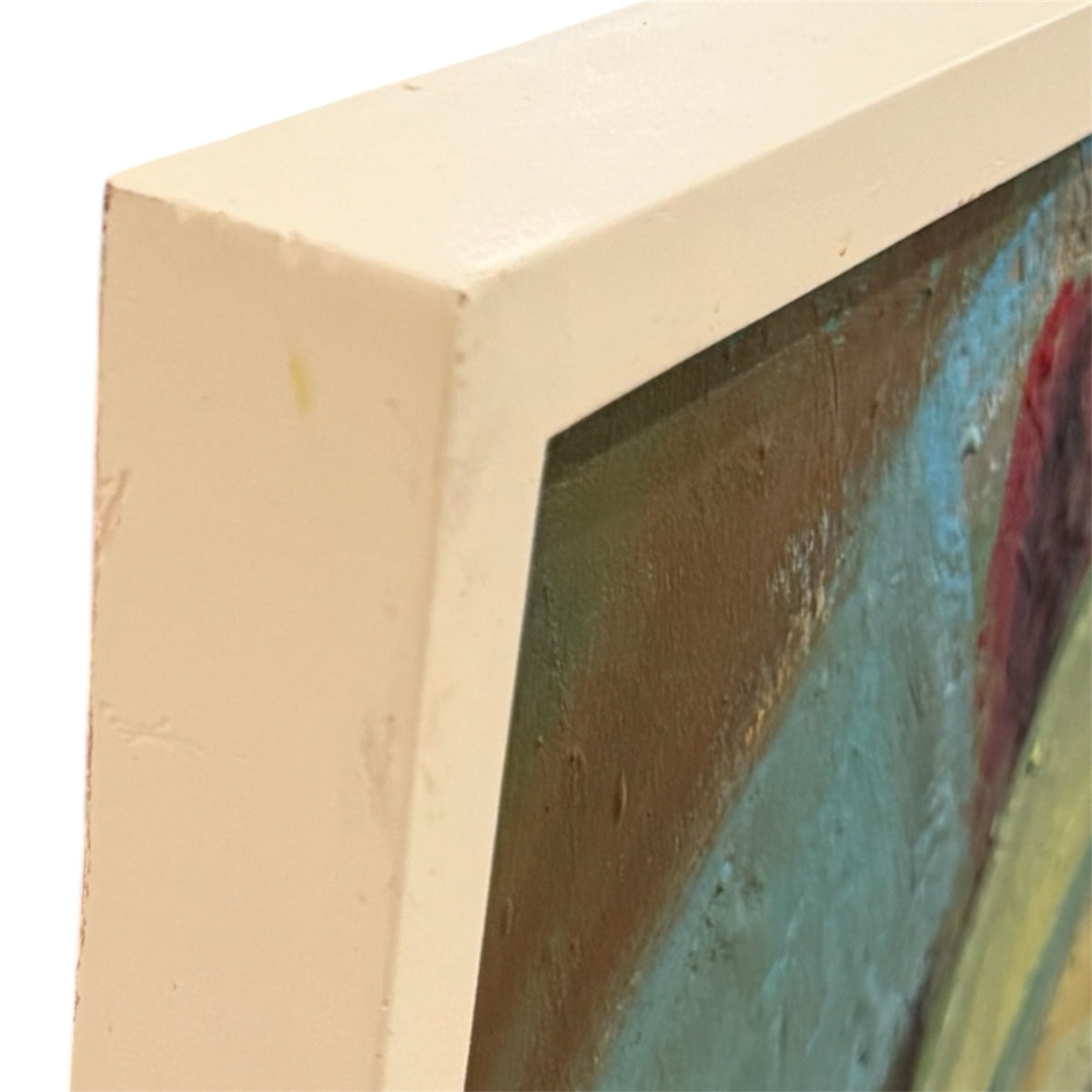 Large Expressionist Abstracted Portrait in Gallery-Style Frame