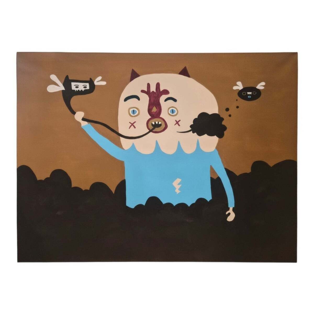 Monumental 21st Century Pop Surrealist Painting "Scrumble