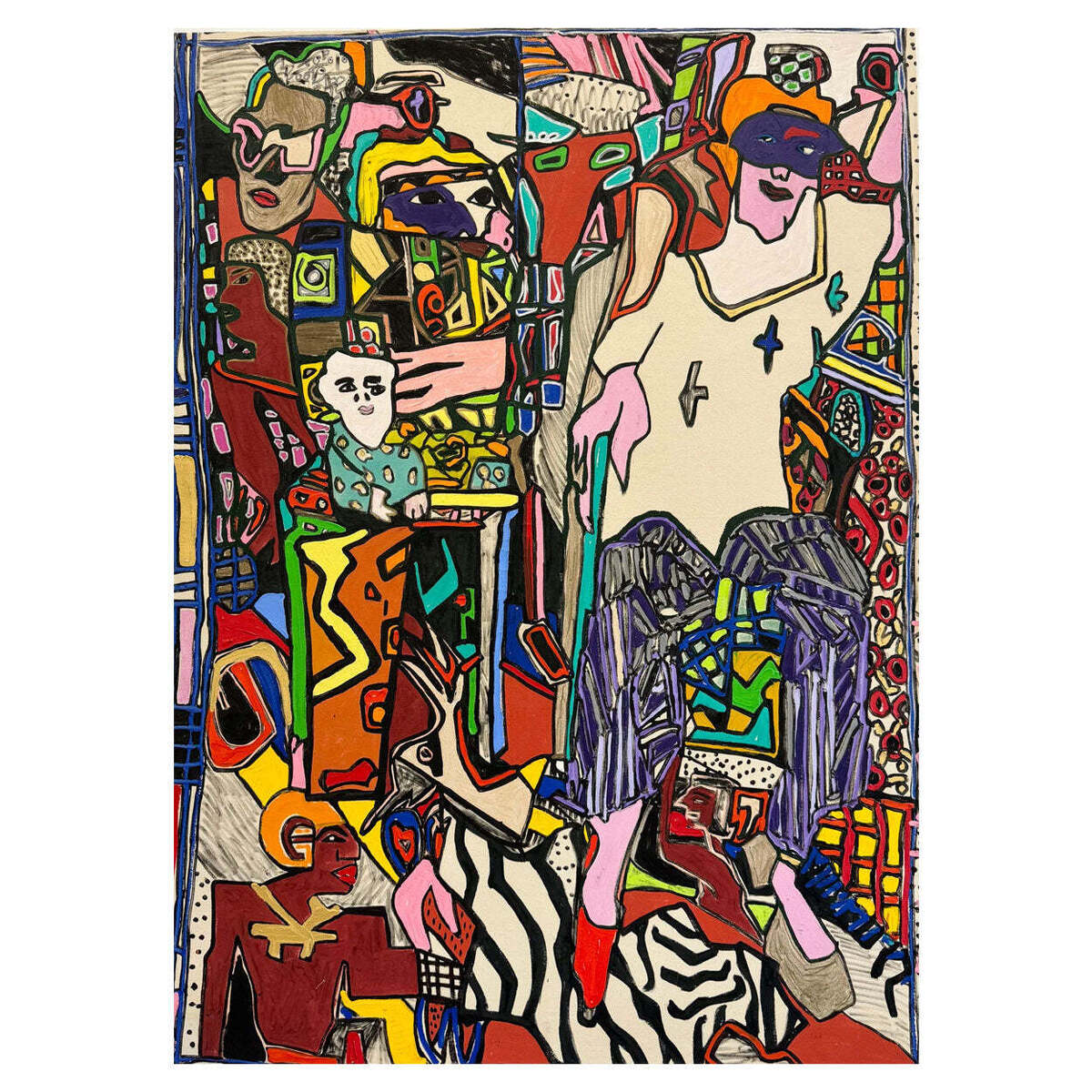 Monumental Neo-Expressionist Abstract Oil Painting