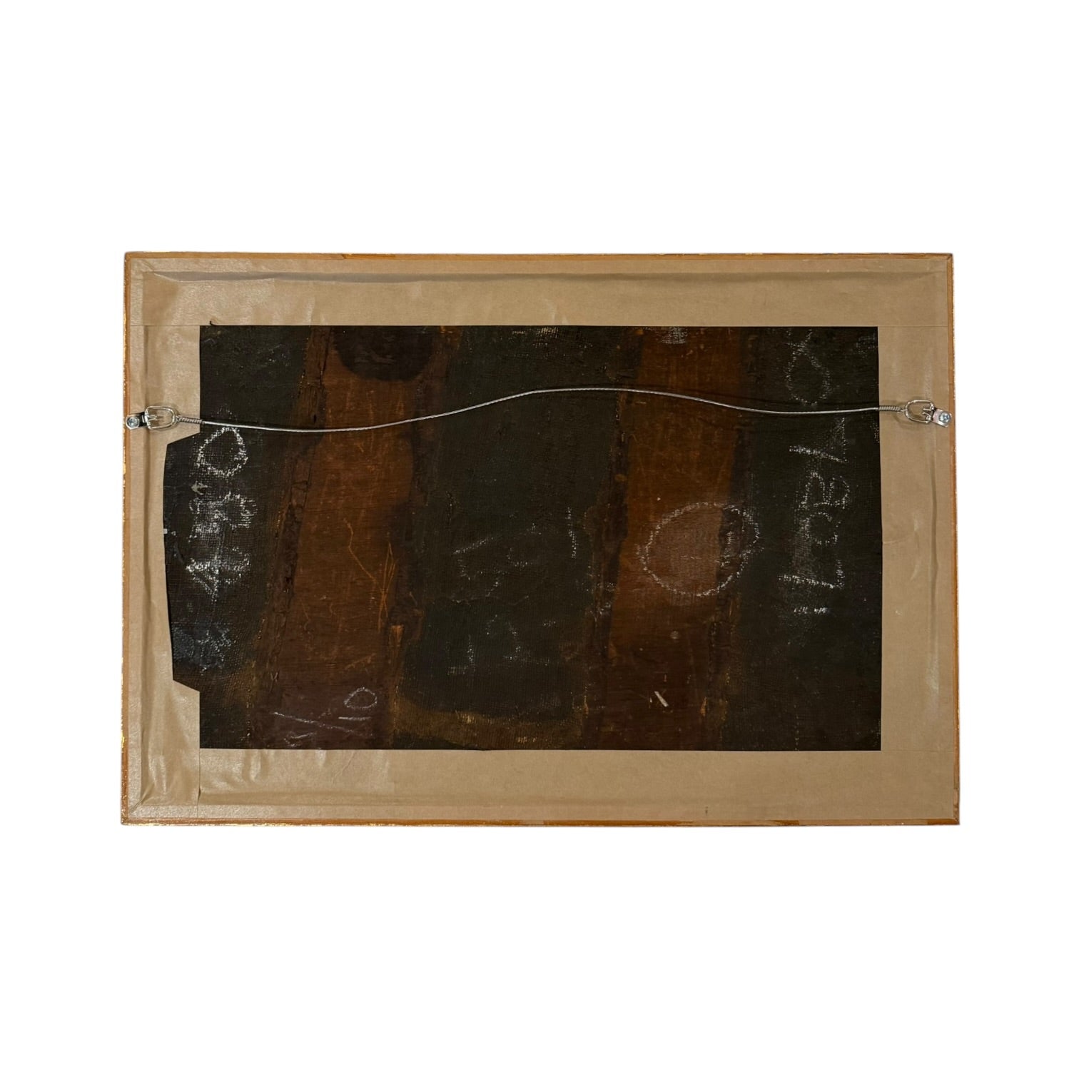 Antique Painting of Three Dogs in Period Gilt Wood Frame
