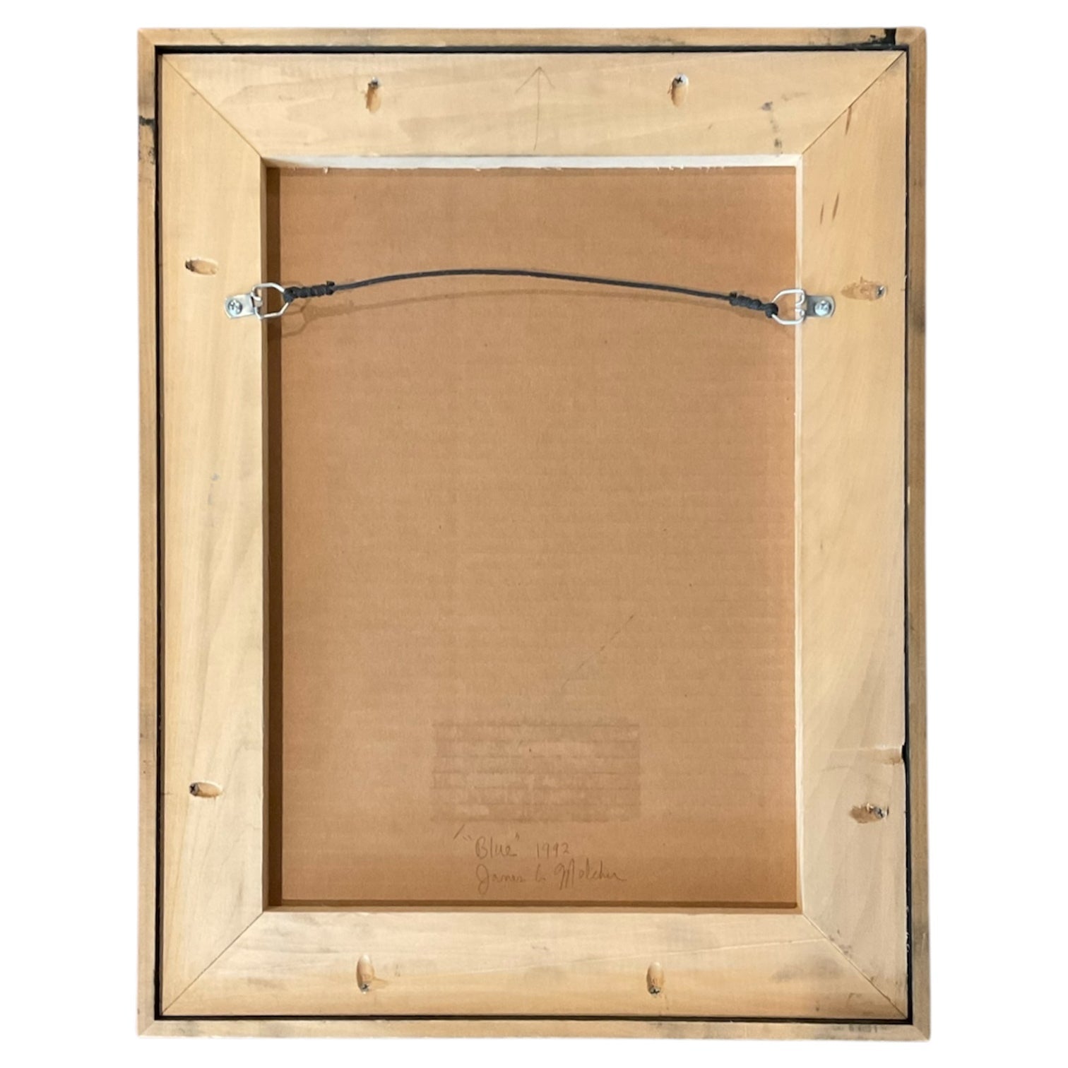 "Blue" Abstract Figurative Painting in Custom Frame
