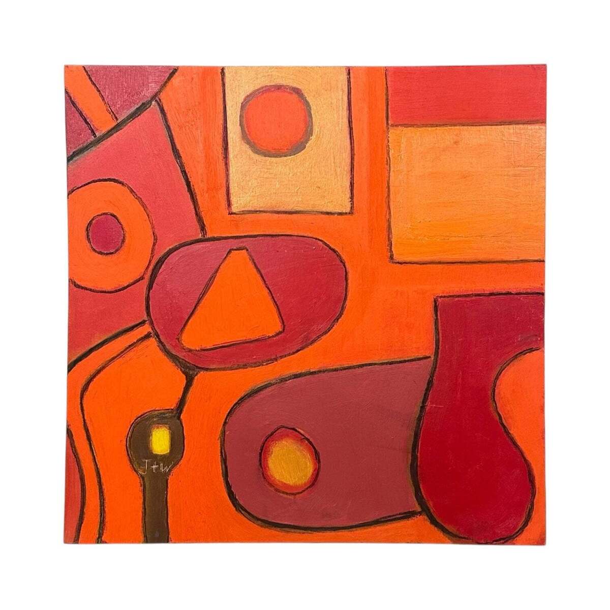 Bold Abstract in Bright Reds and Oranges