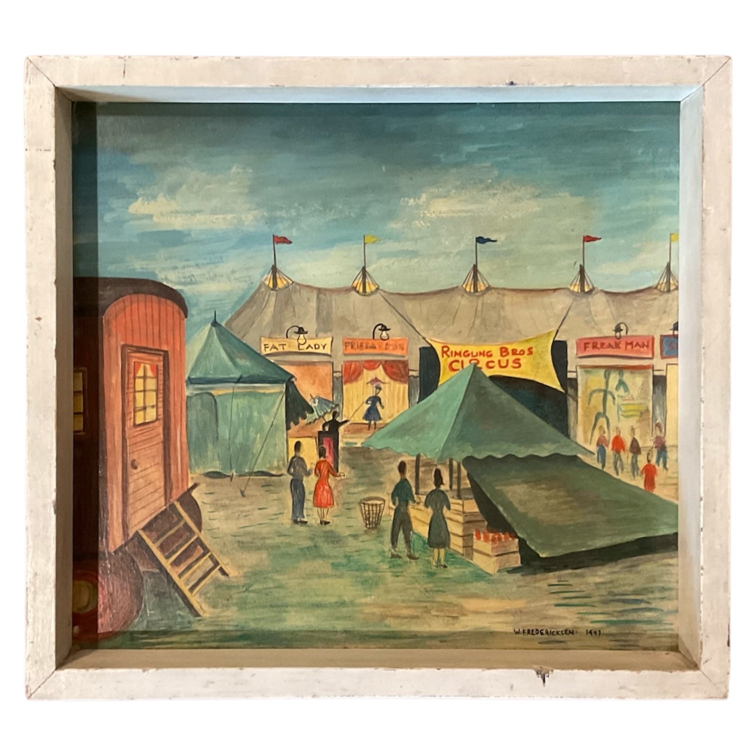 1947 Ringling Brothers Circus Scene Student of Moholy-Nagy New Bauhaus