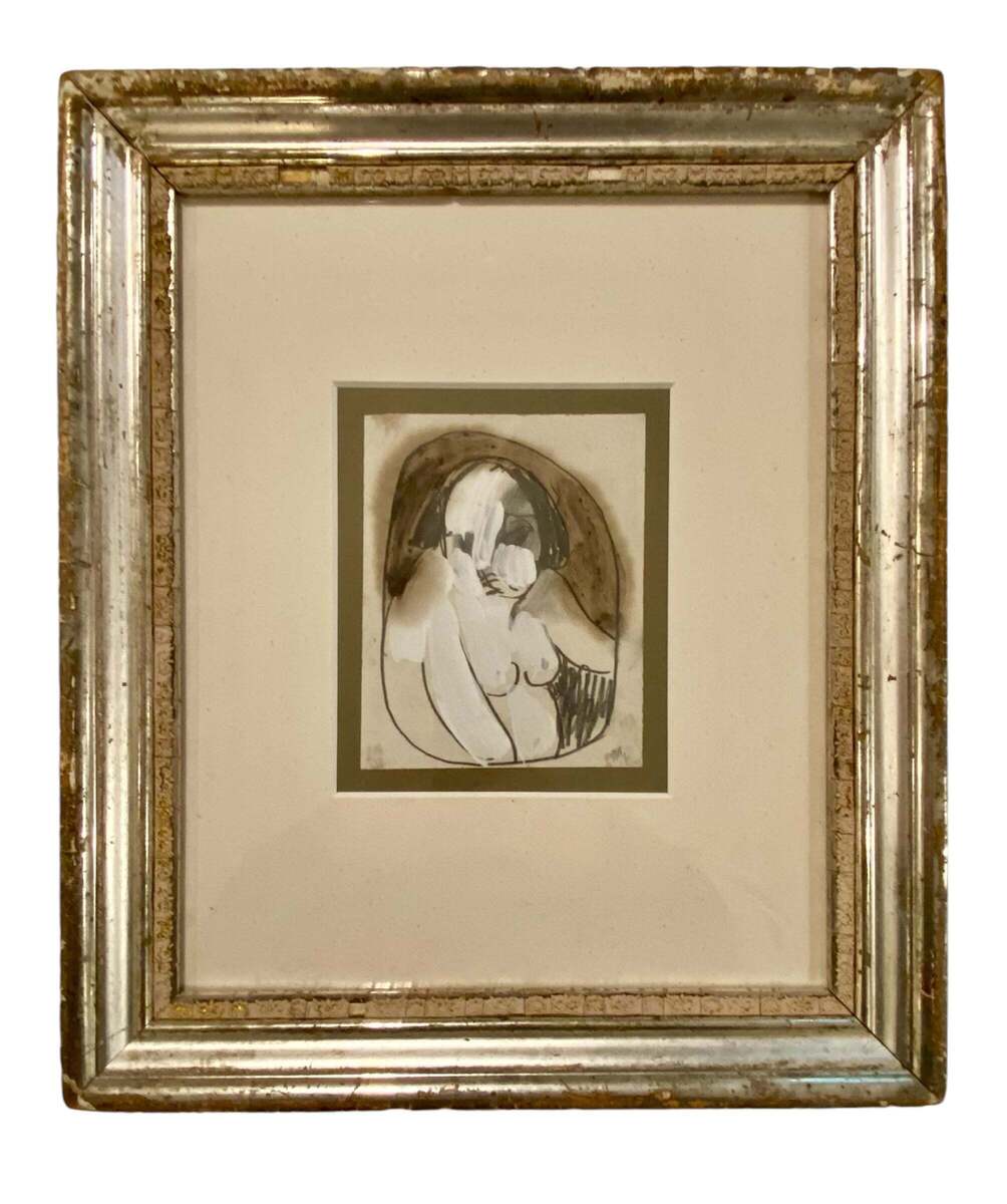 Portrait of Woman Presented in a 19th Century Silverleaf Frame