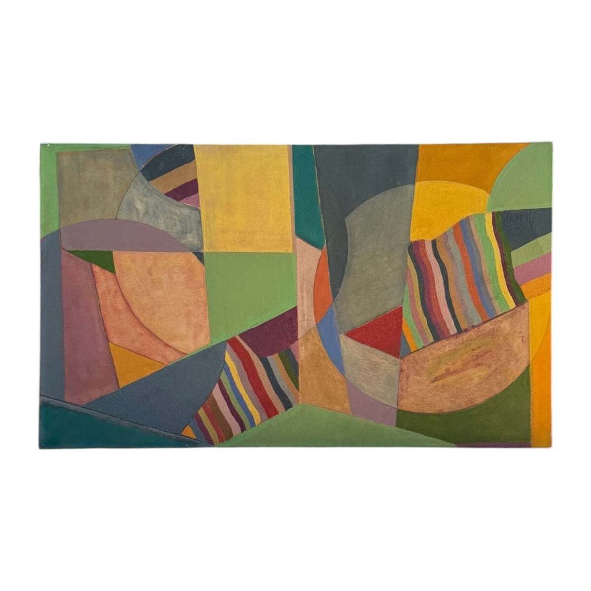 Boldly Colorful Color Blocked Abstract on Canvas #5