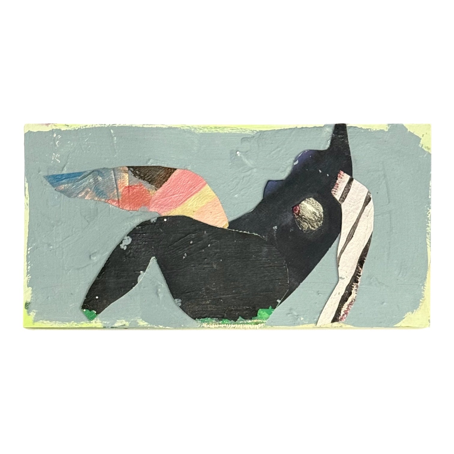 Painting of Reclining Nude in Mixed Media on Cradled Panel