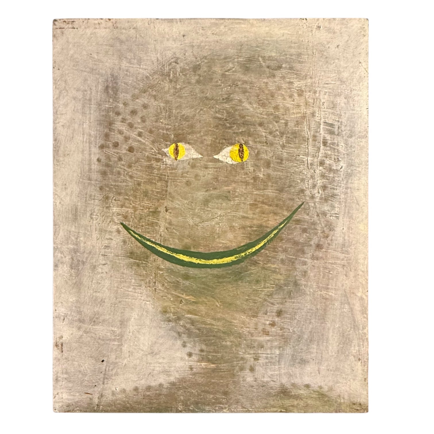 Fantastical Oil Painting Frog in Grayed Greens
