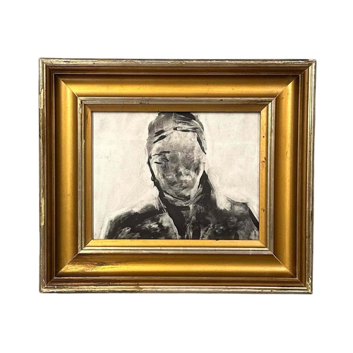 Moody Minimalist Abstract Portrait in Black