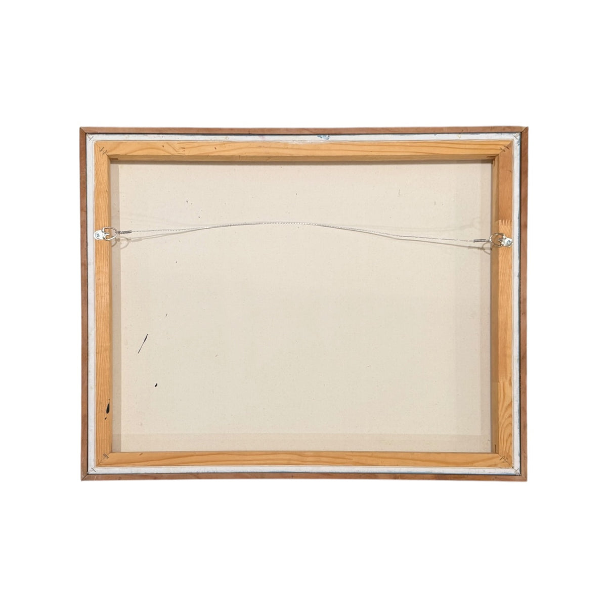 Modernist Oil Painting of Birds in Original Wood Gallery Frame