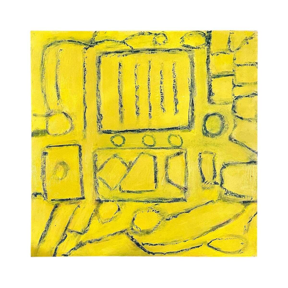 Energetic Abstract in Yellow