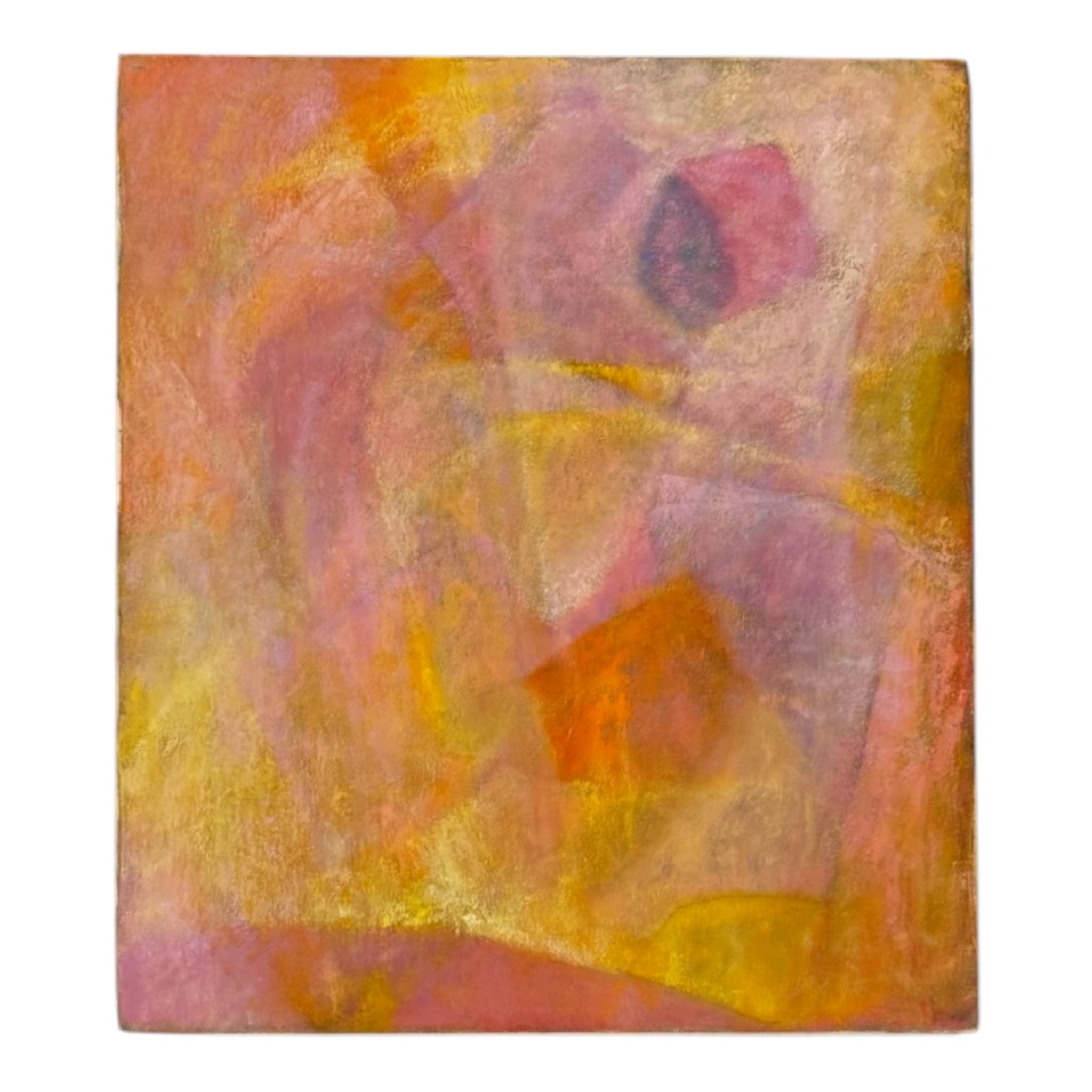 Muted Abstract of Blurred Faceted Shapes in Luminous Palette