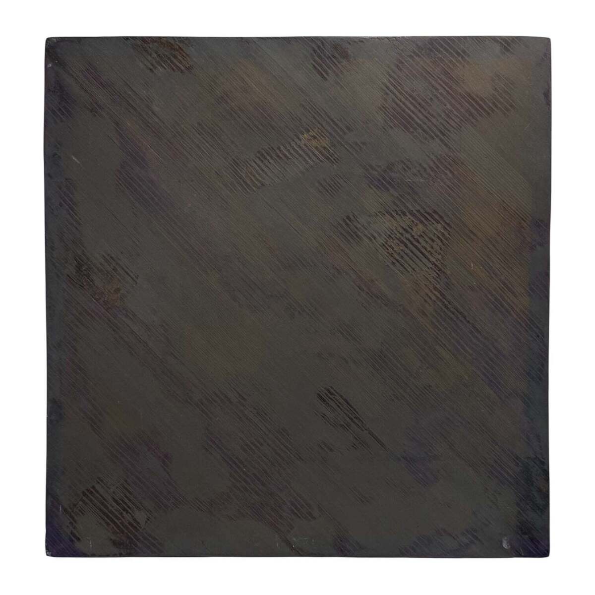 Vintage Colorfield Oil Painting in Dark Striated Grays