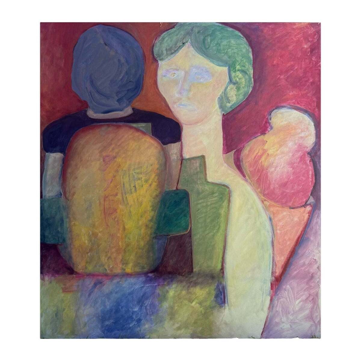 Monumental Abstract Figurative Painting on Canvas
