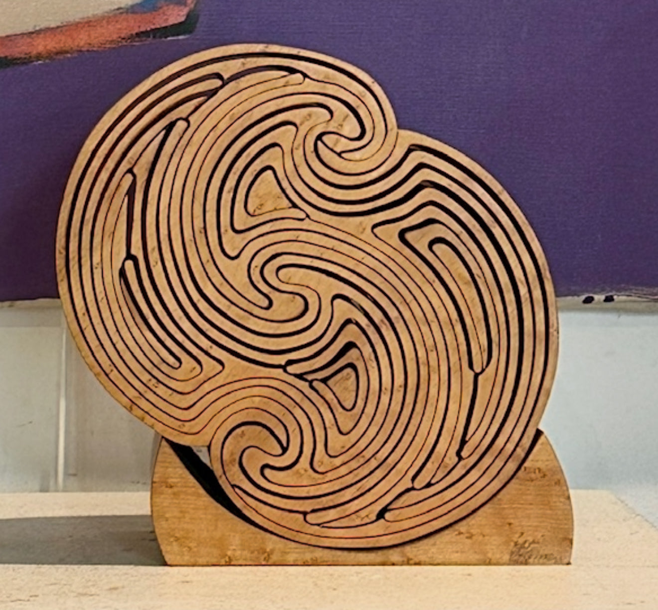 Reserved LR Large Vintage Artist Made Wood Puzzle