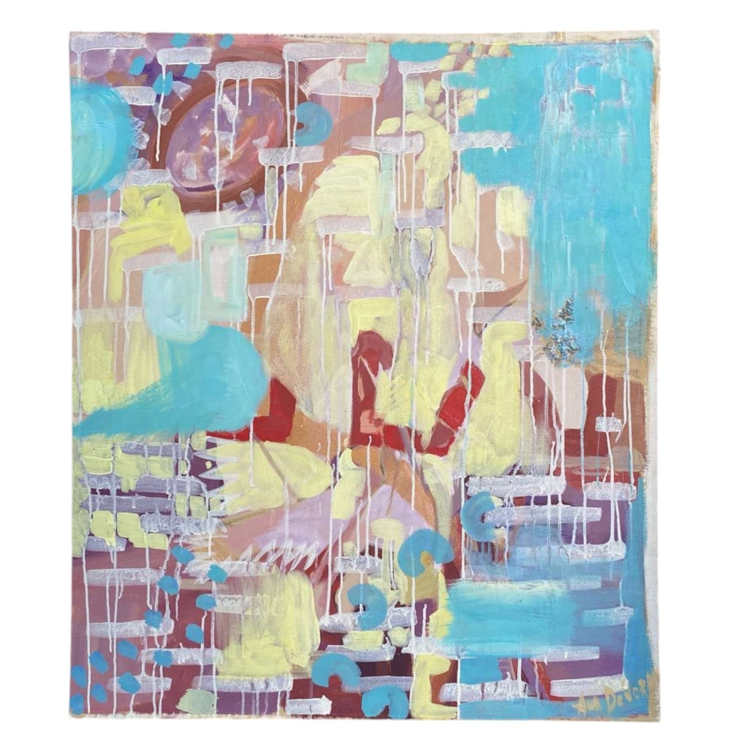 Abstract Expressionist Gestural Oil Painting