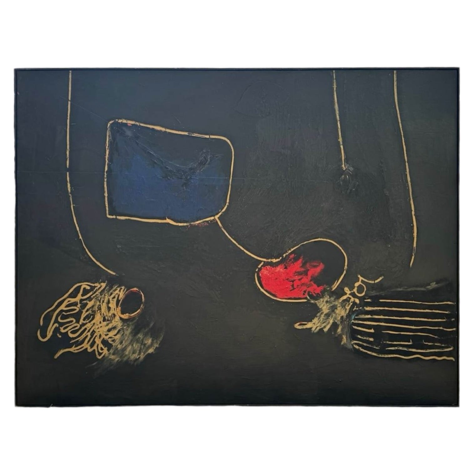 Large Vibrant Abstract Expressionist Painting
