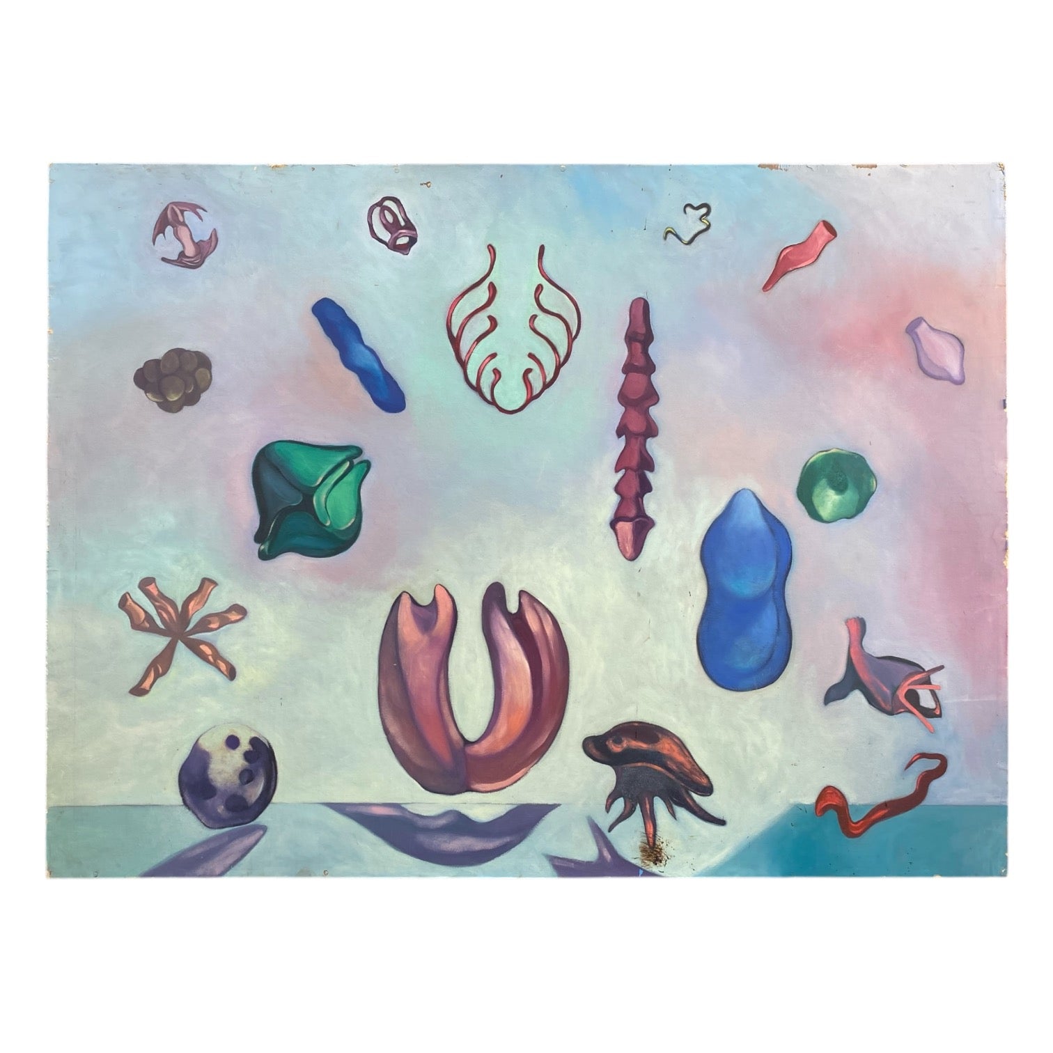 Large Surrealist Underwater Scenic with Sea Creatures