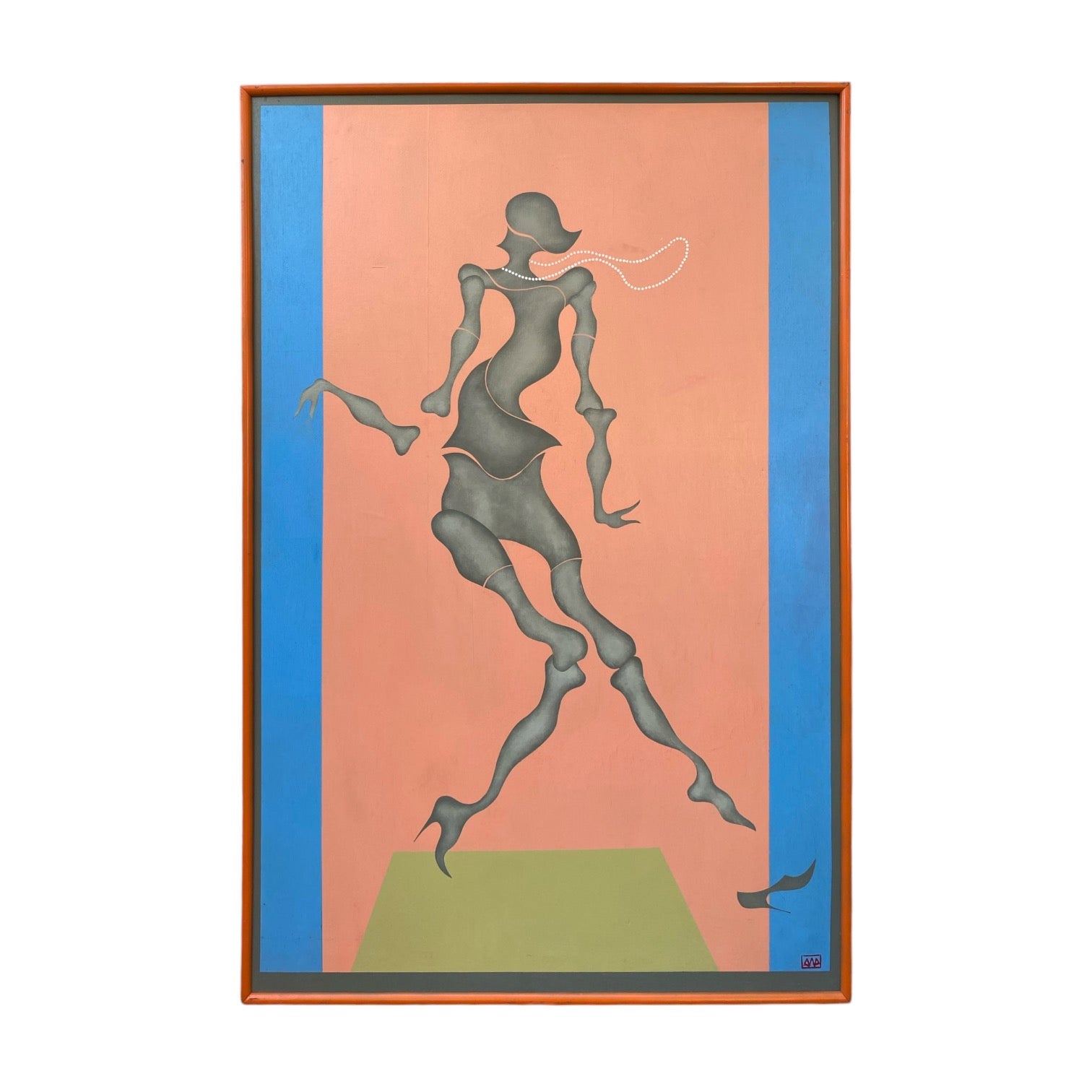 Monumental Figurative Painting of Woman in Pearls