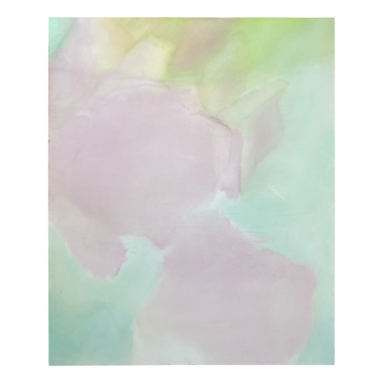 Vintage Soak Stain Painting on Stretched Canvas in the Manner of Helen Frankenthaler