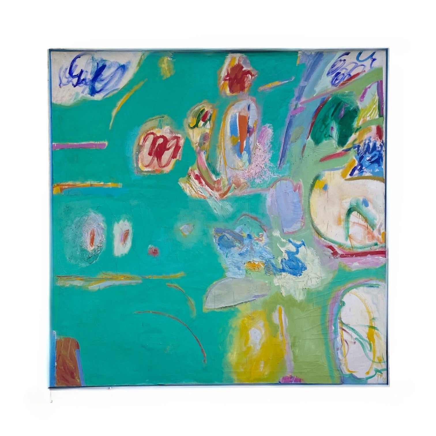 Monumental Vintage Vibrant Biomorphic Abstract