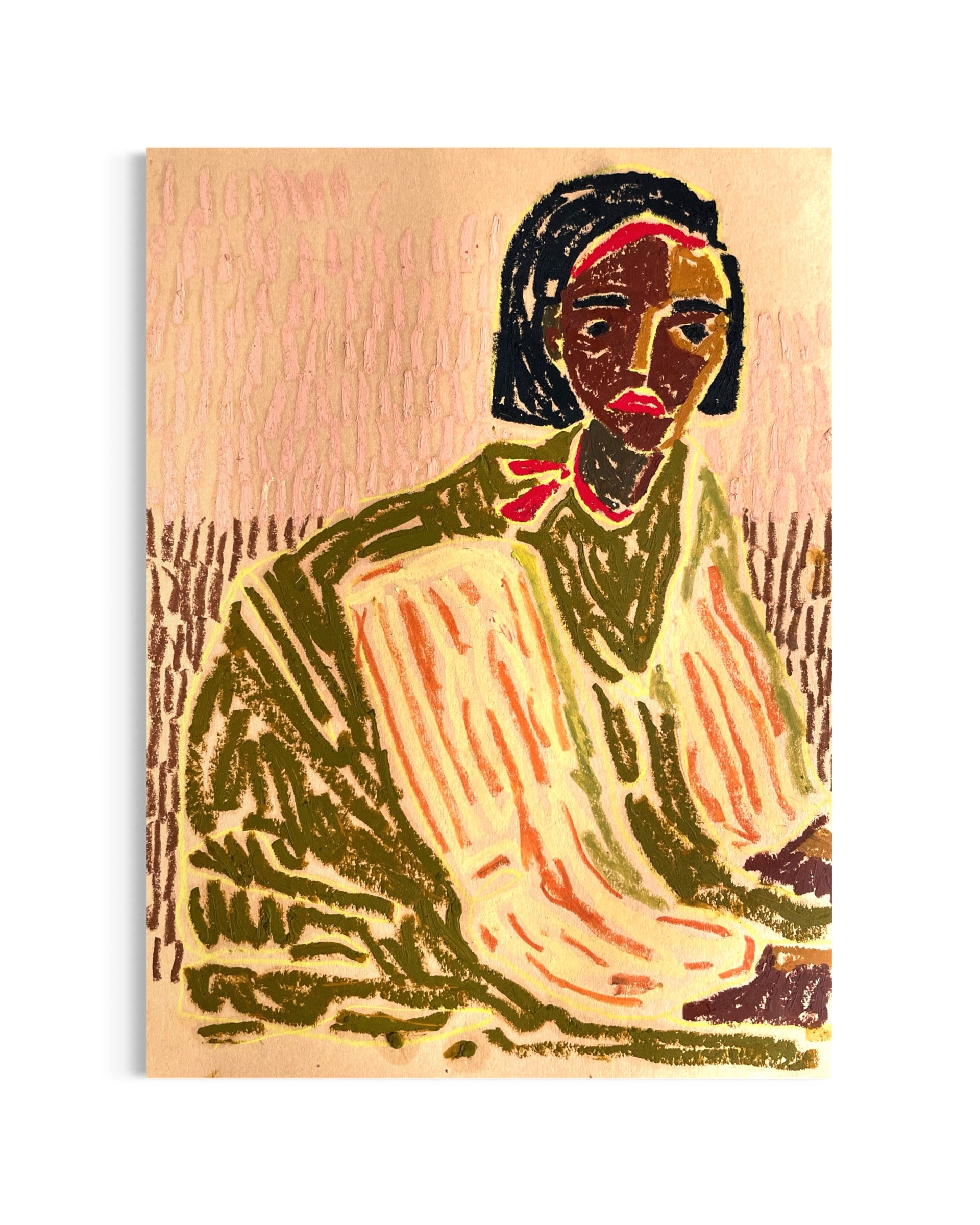Abstract Portrait of Seated Woman