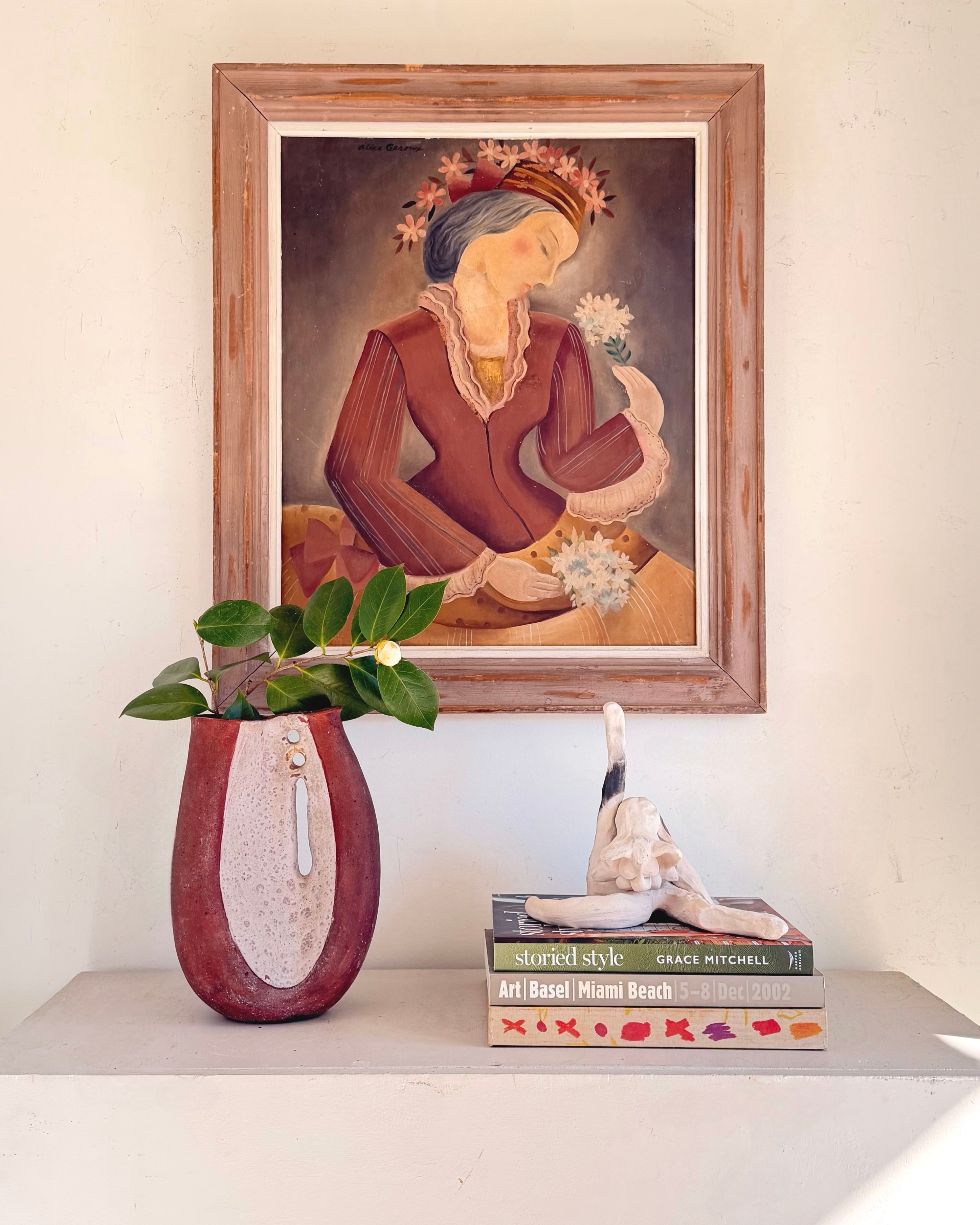 Reserved KBS Portrait of a Woman  with Flowers Circa 1940s