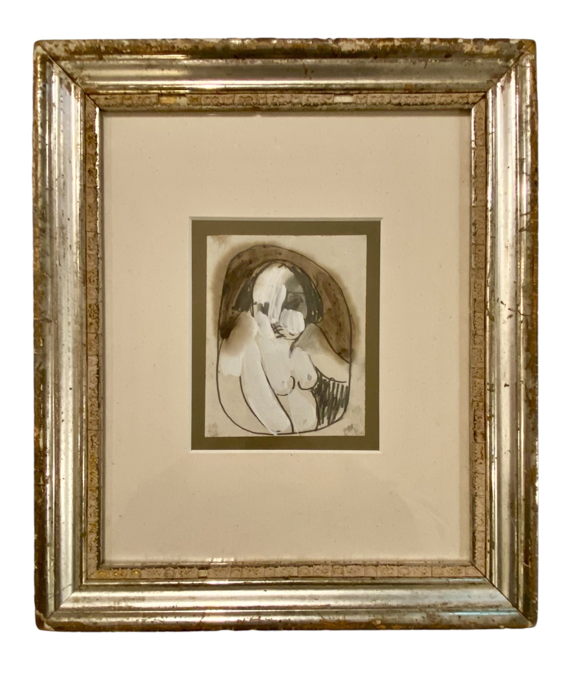 Portrait of Woman Presented in a 19th Century Silverleaf Frame