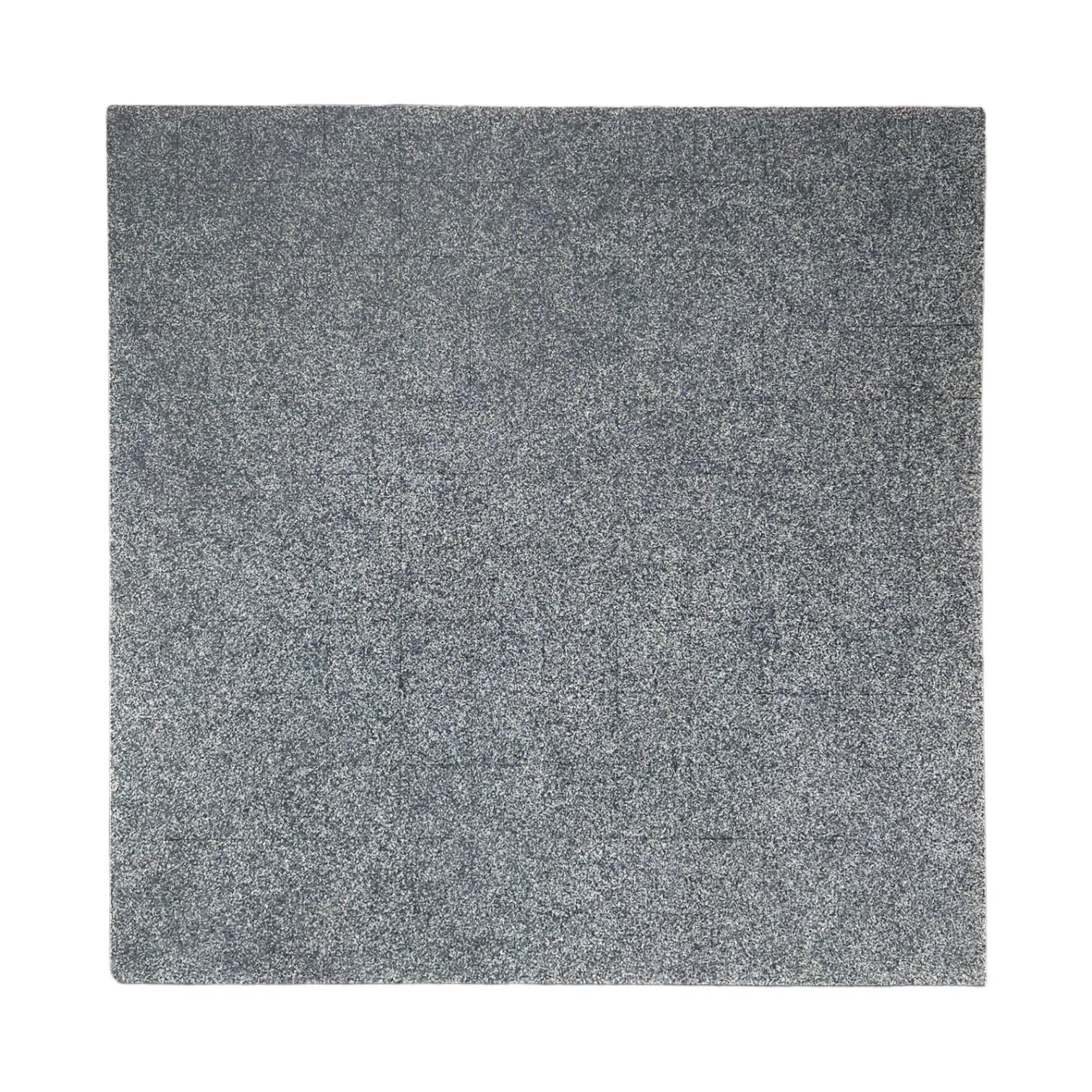 Monumental Graphic Grid Painting in Medium Gray