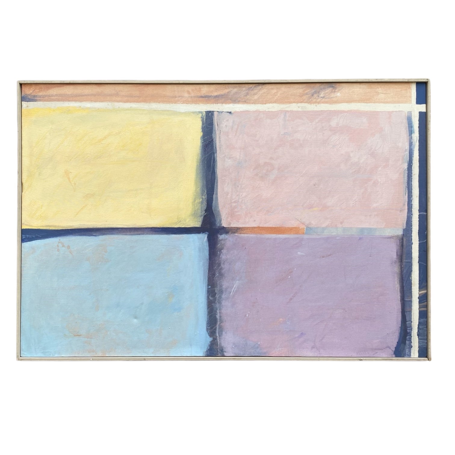 Vintage Colorblock Painting in Soft Coloration