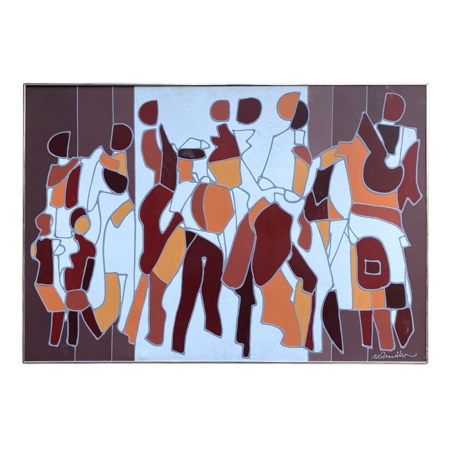 Large Figurative Abstract Oil Painting in Earthtones
