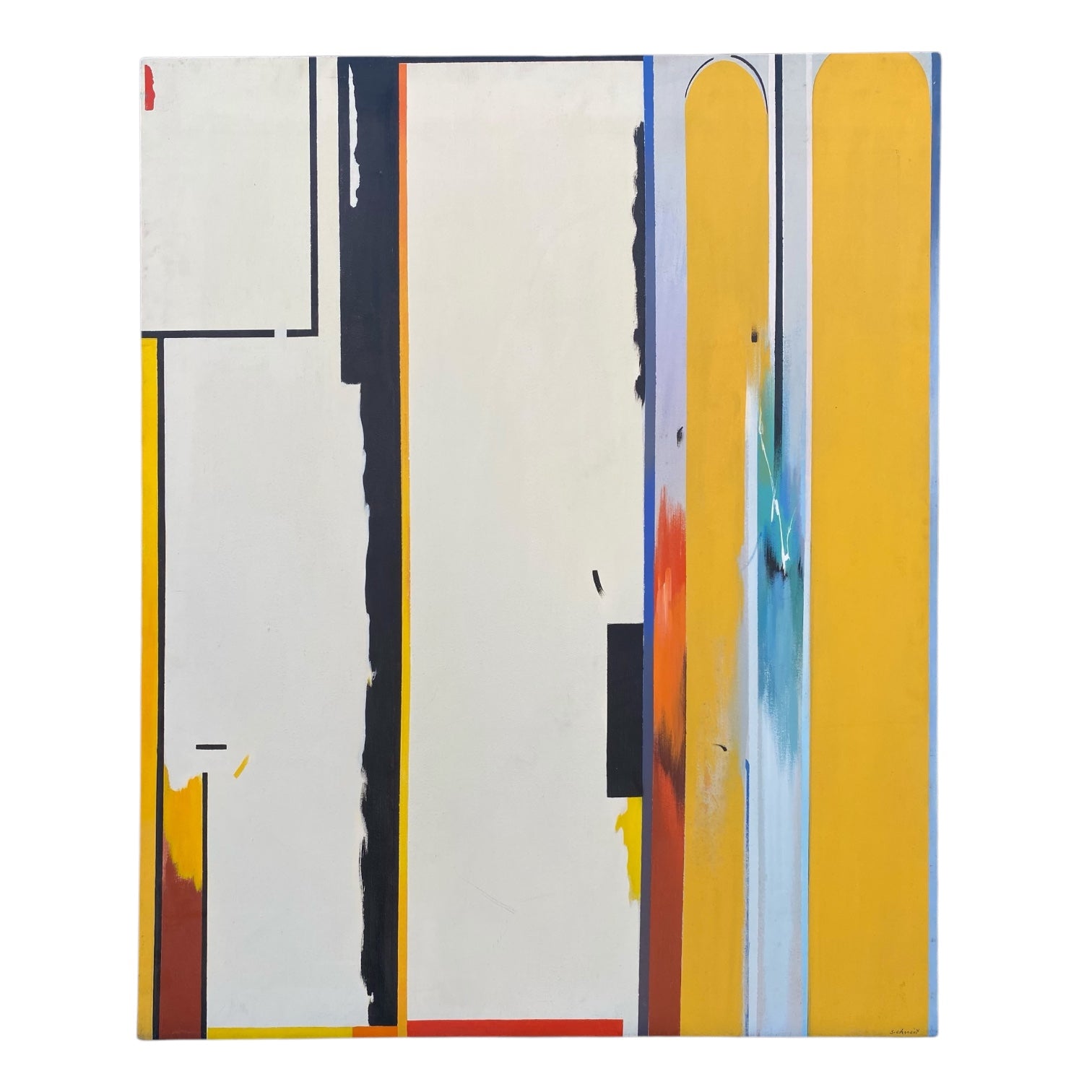 Painting With Hard-Edge Banding Gradations and Brushwork