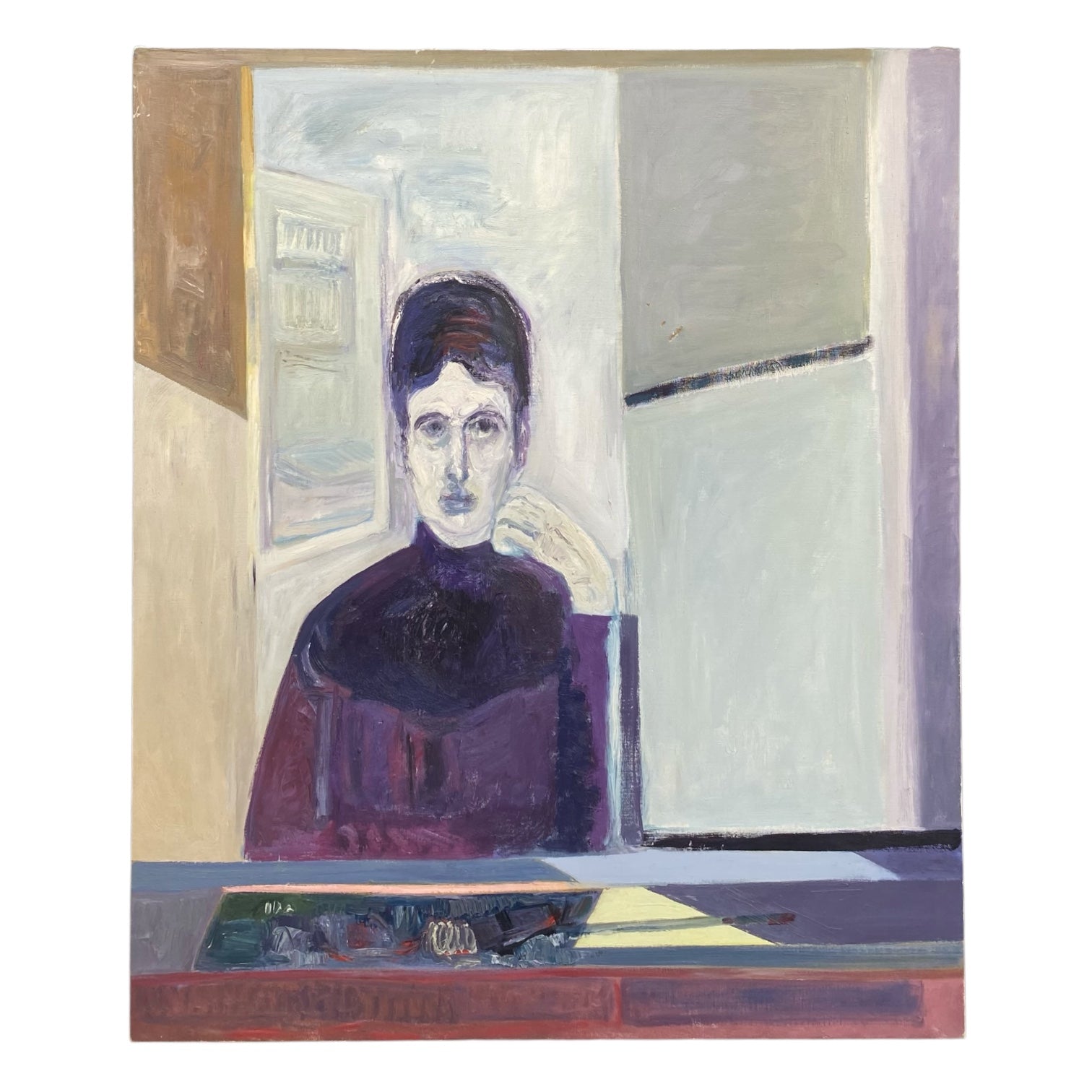 Large Self Portrait Oil Painting on Canvas