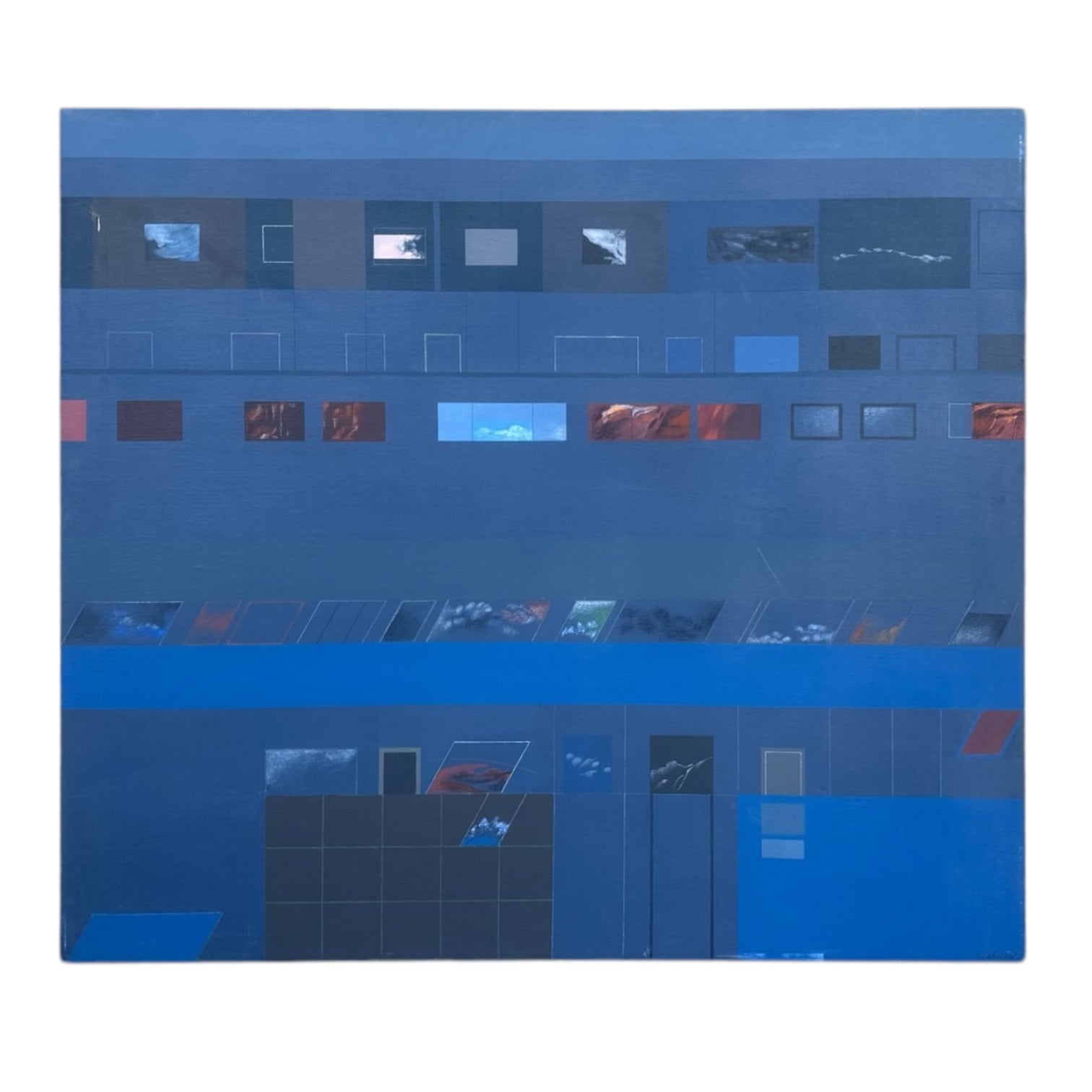 Architectural Painting with Grids and Insets