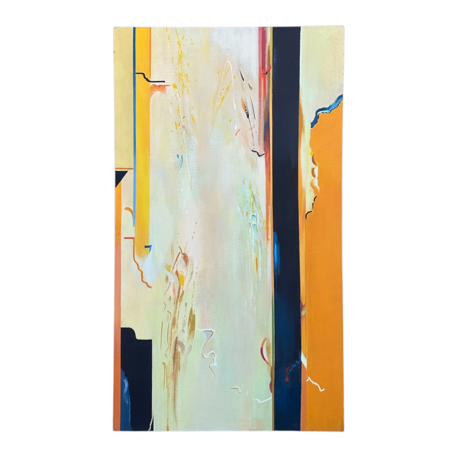 Graphic Painting with Gestural Mark-Making