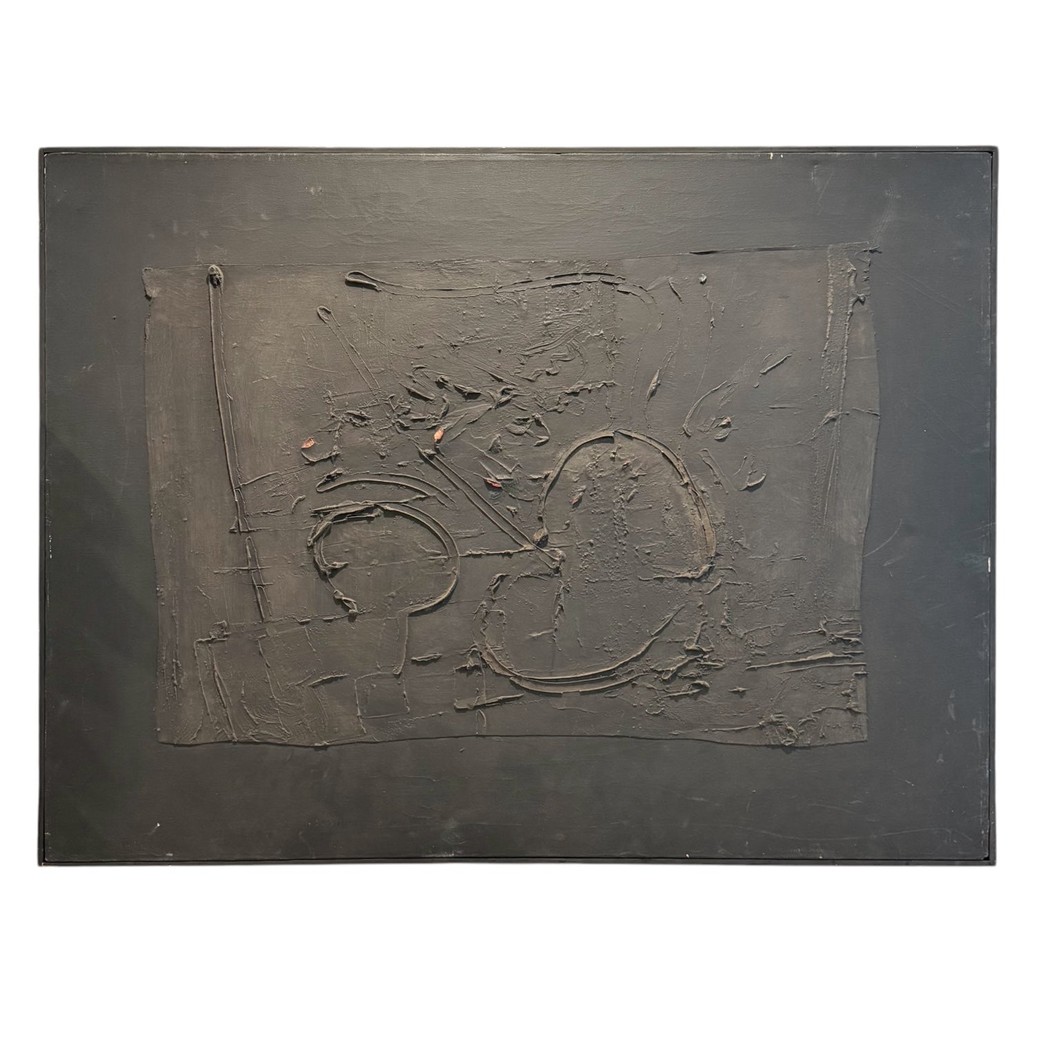 Oil Painting with Heavy Impasto on Canvas in Blacks