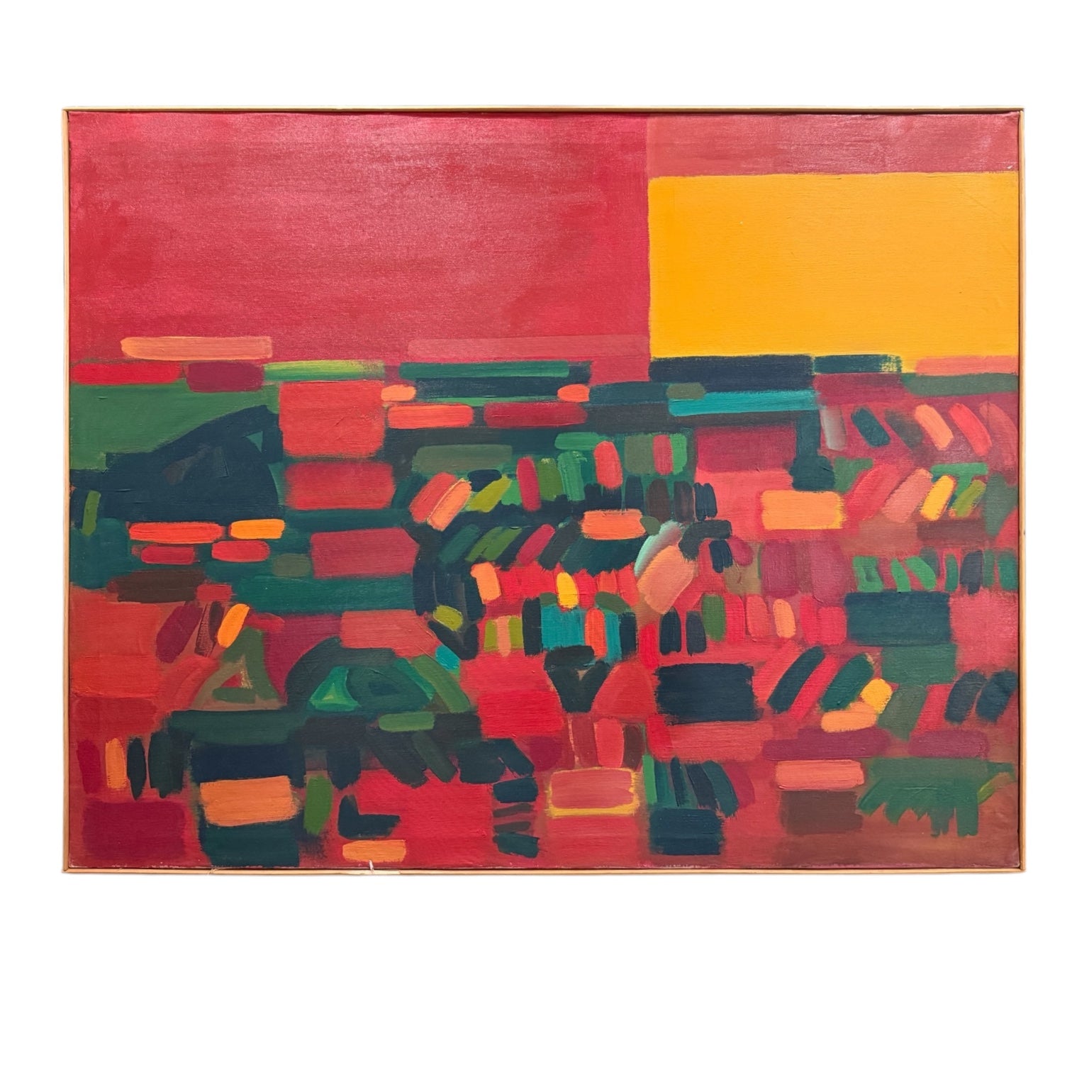 Abstract Expressionist Oil Painting in Brilliant Coloration