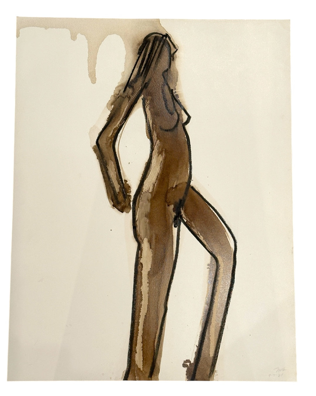 Jack Hooper Sepia Nude on Paper #10