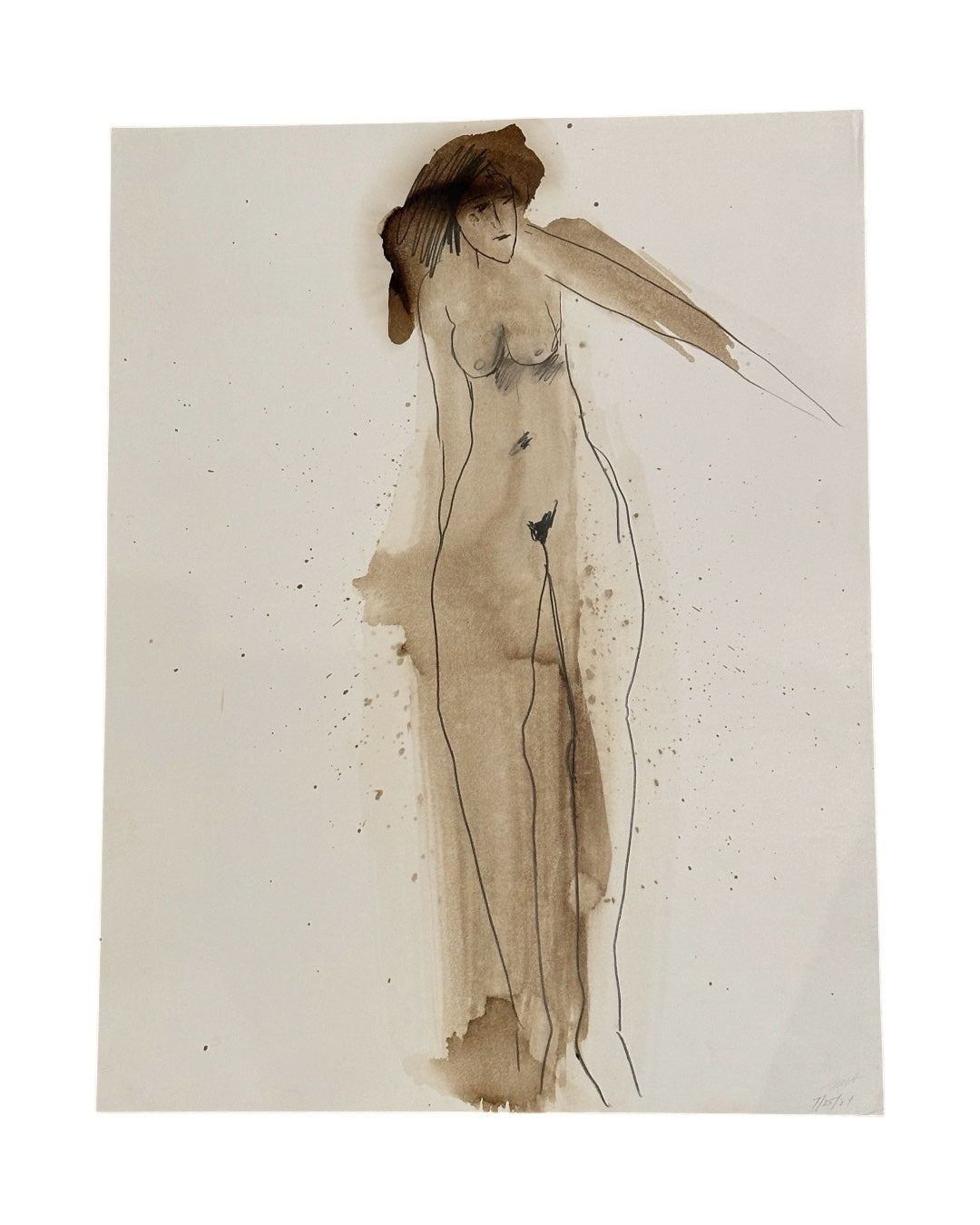 Jack Hooper Sepia Nude on Paper #13