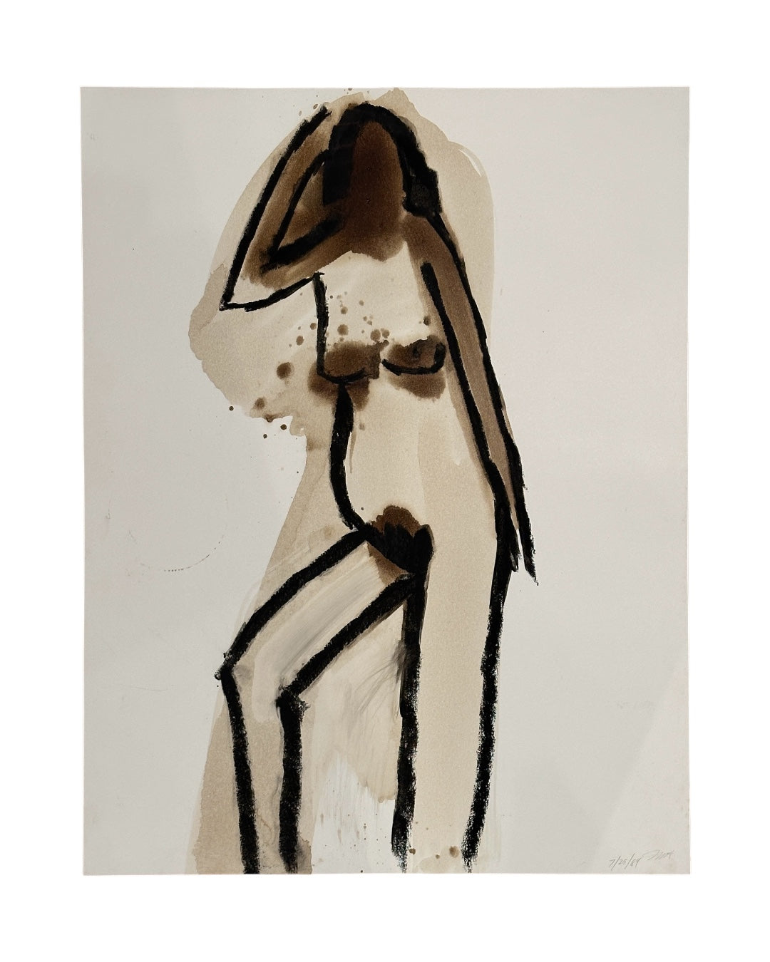 Jack Hooper Sepia Nude on Paper #3