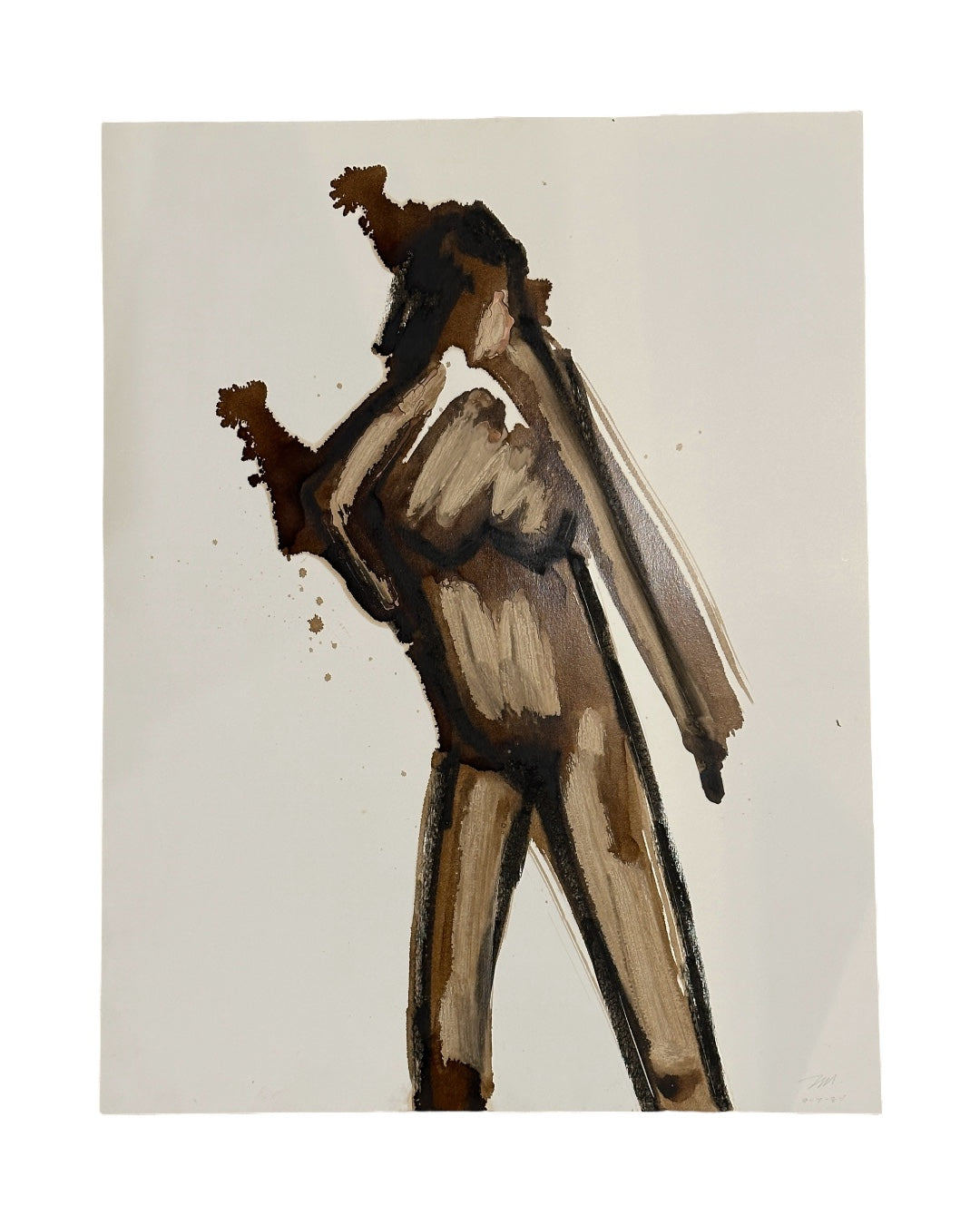 Jack Hooper Sepia Nude on Paper #12