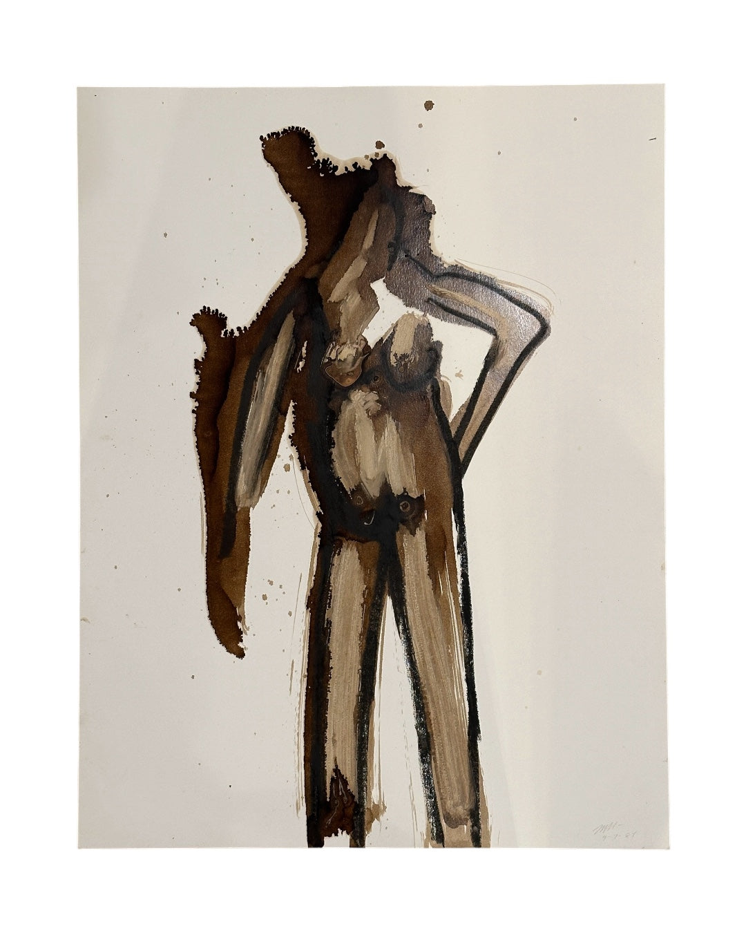Jack Hooper Sepia Nude on Paper #5