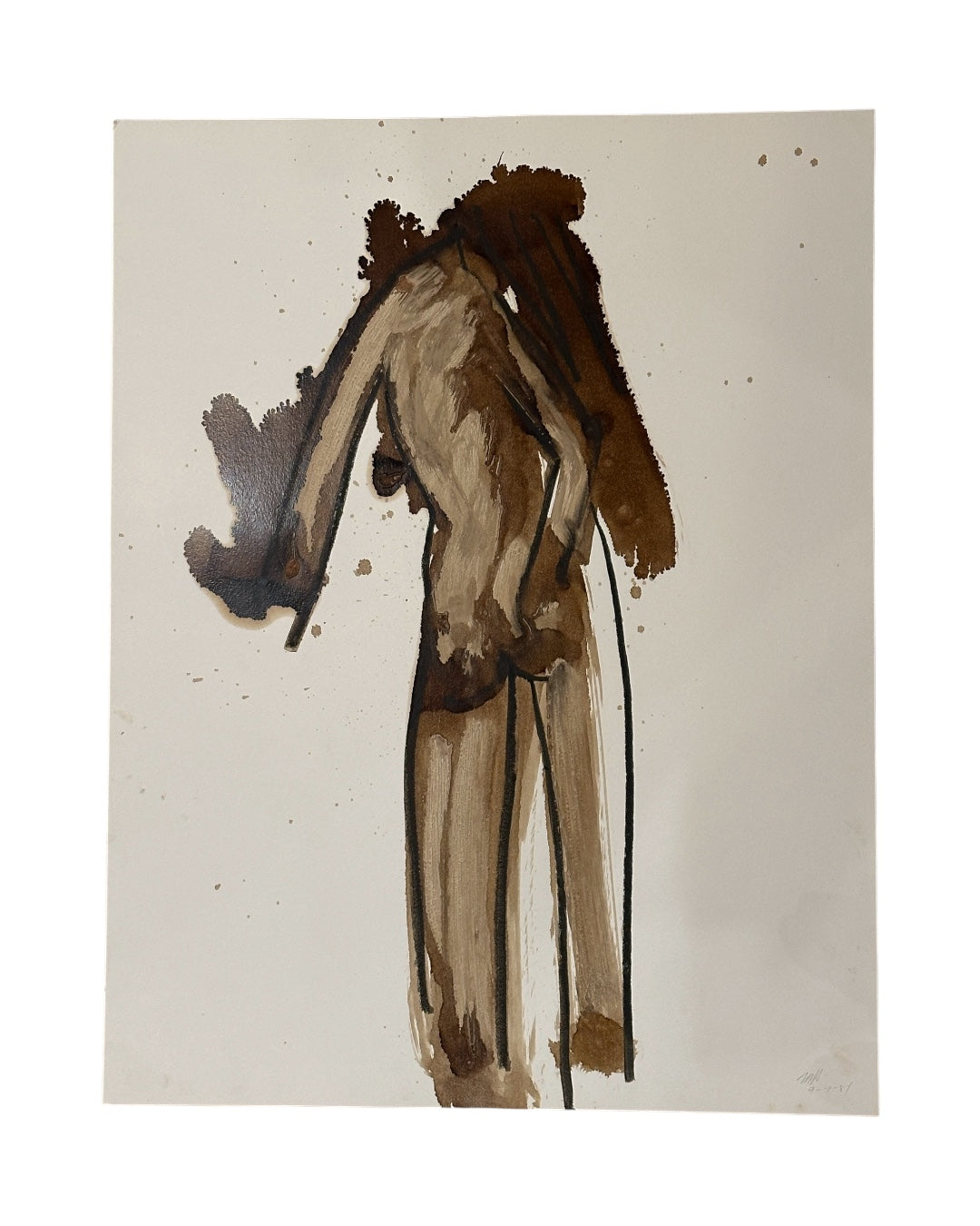 Jack Hooper Sepia Nude on Paper #2