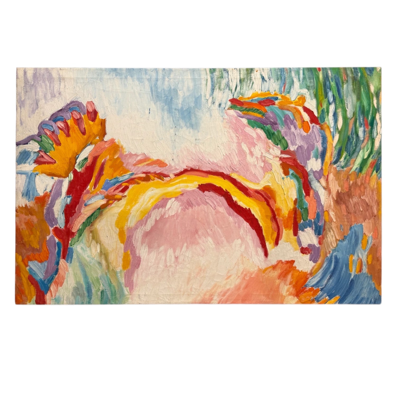 Colorful Abstract Landscape in Oil on Canvas
